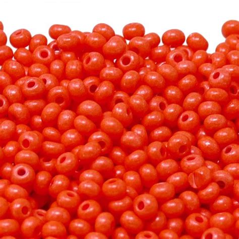 Preciosa Seed Beads 6 0 Terra Intensive Orange 20g Beads And Beading Supplies From The