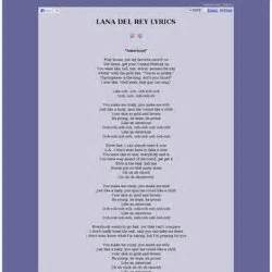 We have 14 albums and 299 song lyrics in our database. Lyrics - Lana Del Rey - Born To Die (Paradise Edition ...