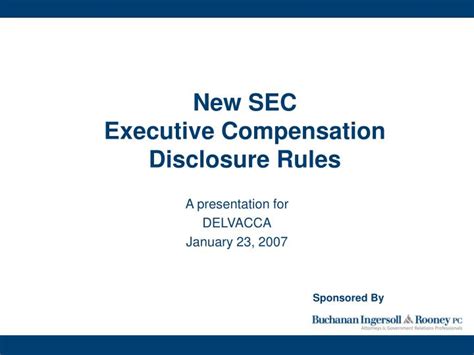 ppt new sec executive compensation disclosure rules powerpoint presentation id 1090006