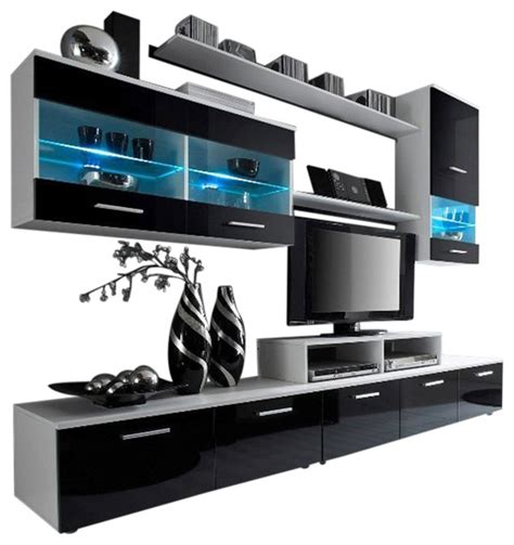 Modern wall units are available with large storage space to keep lots of things on the shelves. Modern Entertainment Center Wall Unit With LED 50" TV ...