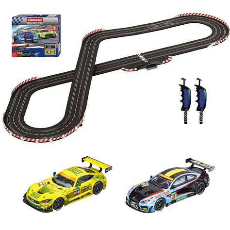 buy carrera digital electric slot car racing track set includes two cars and two dual speed d132