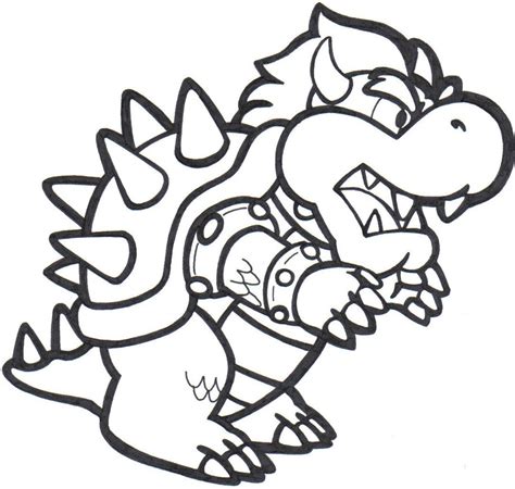 Bowser Coloring Page | Educative Printable
