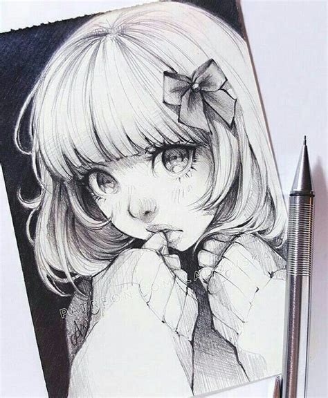 Anime Drawings Sketches Anime Sketch Manga Drawing Girl Drawing