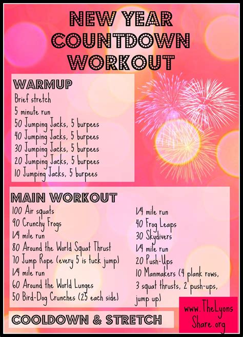New Year Countdown Workout