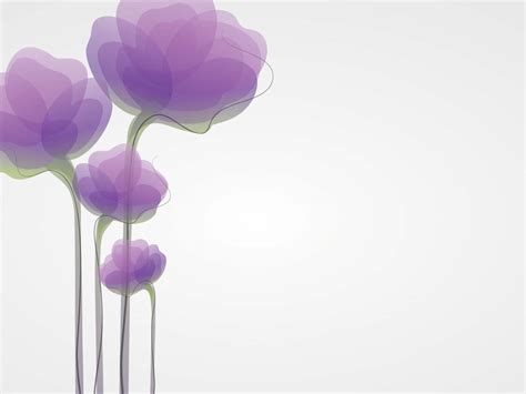 Cute Purple Flower Powerpoint Templates Flowers Fuchsia Magenta