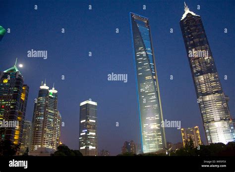 File Night View Of The Shanghai World Financial Center And Jin Mao