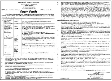Ministry Of Disaster Management And Relief Job Circular 2018 Bd Job