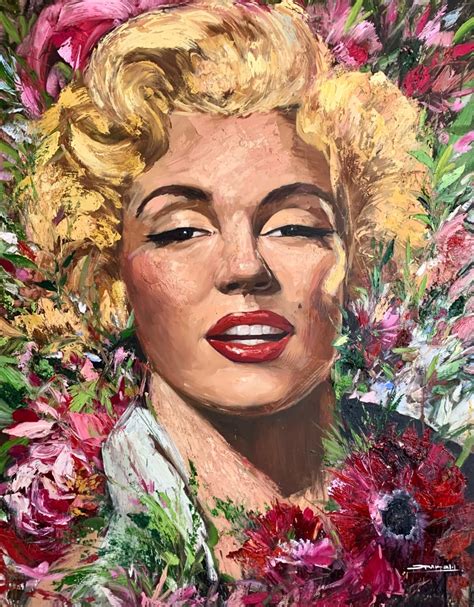 Marilyn Monroe With Flowers By Eric Alfaro Artwork Archive