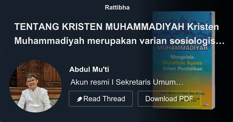 Tentang Kristen Muhammadiyah Kristen Muhammadiyah Merupakan Varian