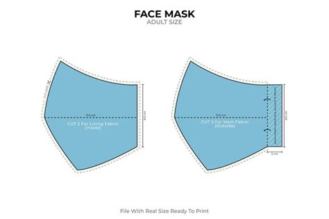 We have included a range of patterns and instructions below—some that require sewing and others that you can make without any sewing. Blue face mask sewing pattern | Free Vector