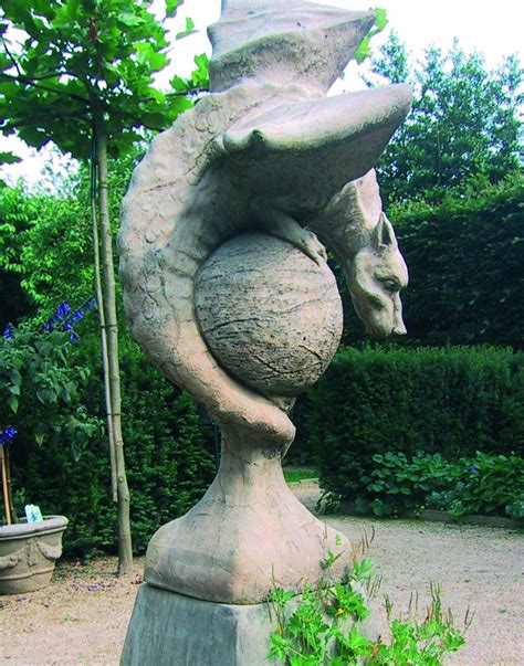 Sleeping dragon garden ornament weatherproof stone sculpture statue mythical gift for her him. Wyvern Dragon Garden Statue | Garden Ornamnents