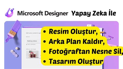 Yapay Zekal Microsoft Designer Le Resim Olu Tur Arka Plan Kald R