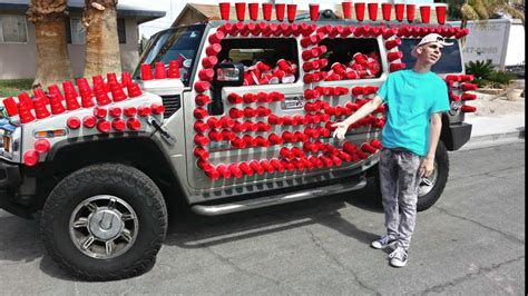 10000 Red Cups On Car Prank Youtube