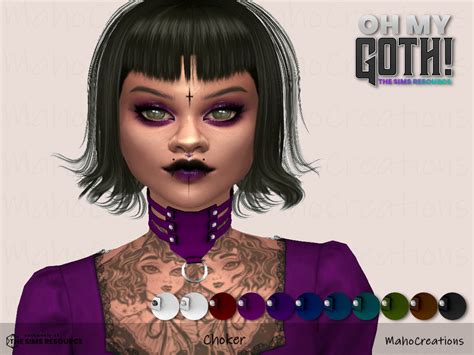 The Sims Resource Oh My Goth Choker Under Eye Piercing Sims 4
