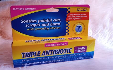 Pure Aid Maximum Strength Triple Antibiotic Pain Relief 94g Lazada Ph