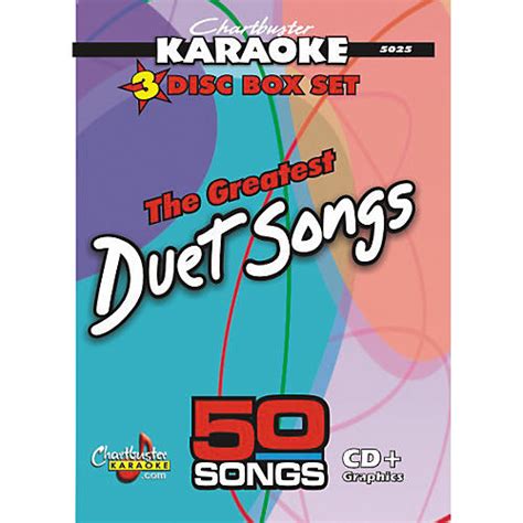 If karaoke night was going to be the highlight of a awesome night out with friends what would be your top 20 songs for duets? Chartbuster Karaoke 50 Song Pack Greatest Duet Songs | Musician's Friend