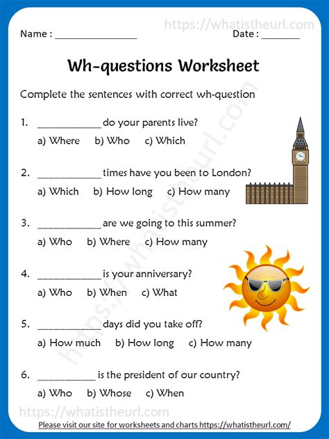 Wh Question Worksheets Rel 3 Your Home Teacher