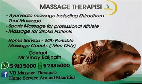 Vb Massage Therapist Home Service Around Mauritius