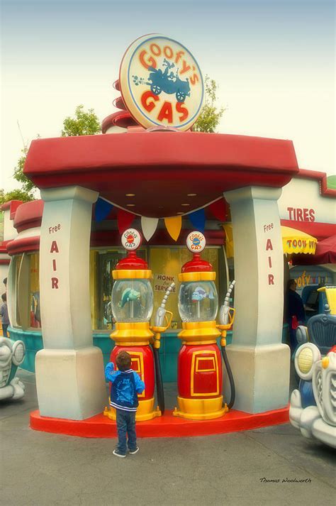Goofy Gas Disneyland Toontown Photograph By Thomas Woolworth