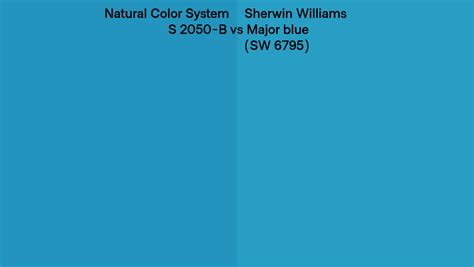 Natural Color System S B Vs Sherwin Williams Major Blue Sw