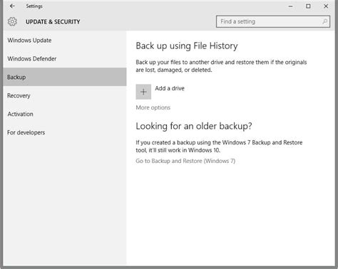 How To Use File History On Windows 10 Ghacks Tech News