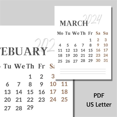 2022 2023 2024 Printable Calendar Calendar Bundle Yearly Etsy Uk