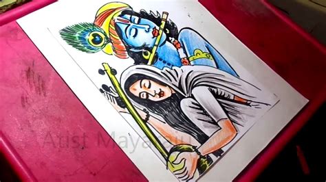 How To Draw Meera Loves Krishna Krishna And Meera Meera Krishna