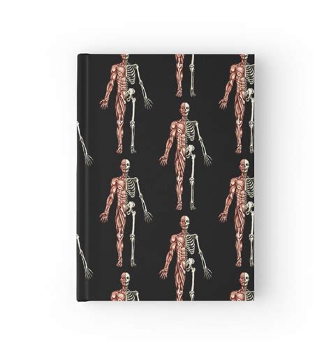 Half Muscle Half Skeleton Hardcover Journals By Mvanhyll Redbubble