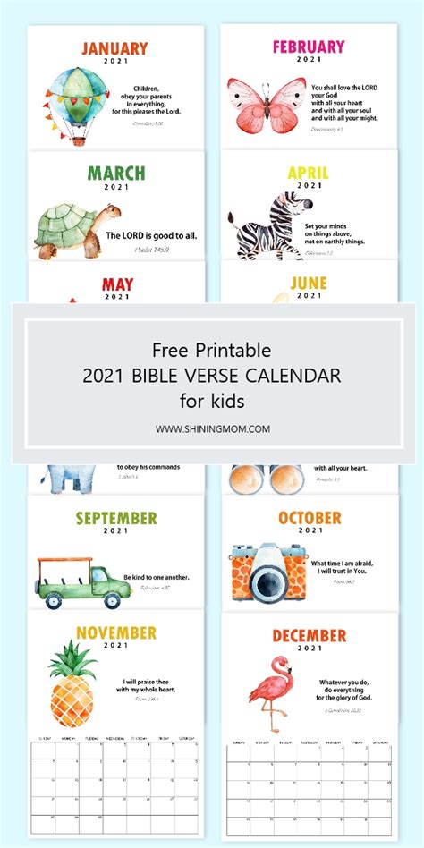 2021 Bible Verse Calendar For Kids Free Download Laptrinhx News