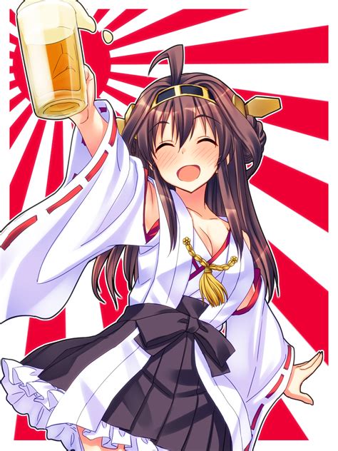 Fondos De Pantalla Chicas Anime Anime Colección Kantai Kongou Kancolle Cerveza 1200x1600