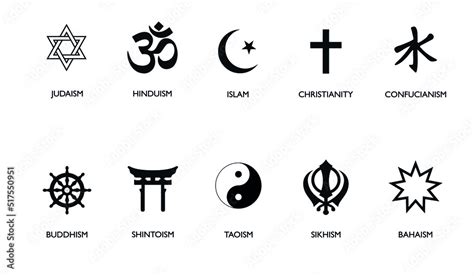 Vecteur Stock World Religion Symbols Signs Of Major Religious Groups