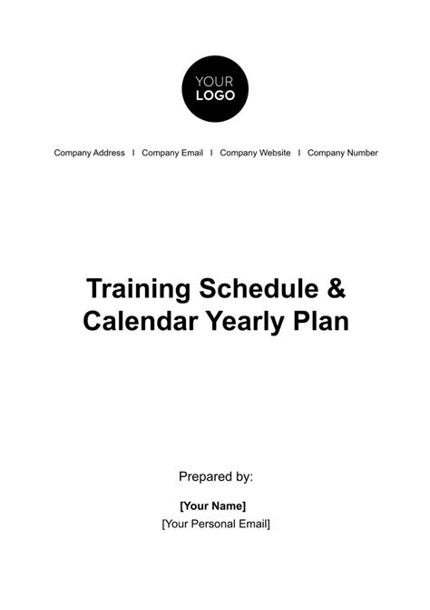 Training Schedule & Calendar Yearly Plan HR Template - Edit Online