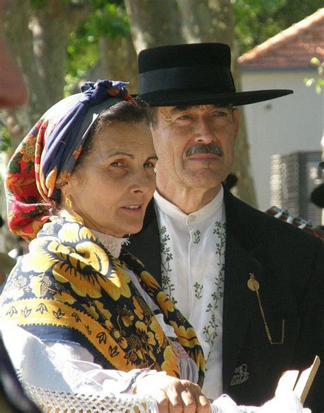 A Handsome Couple Portuguese Clothing People Folk Costume