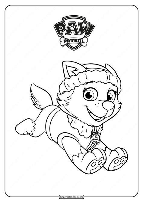 Printable Paw Patrol Everest Coloring Pages In 2023 Paw Patrol