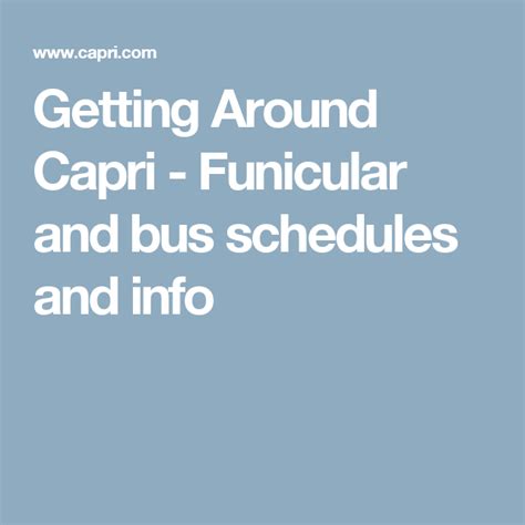 The brooklands models had a steep price tag of around £12,000 and struggled to sell. Getting Around Capri - Funicular and bus schedules and ...
