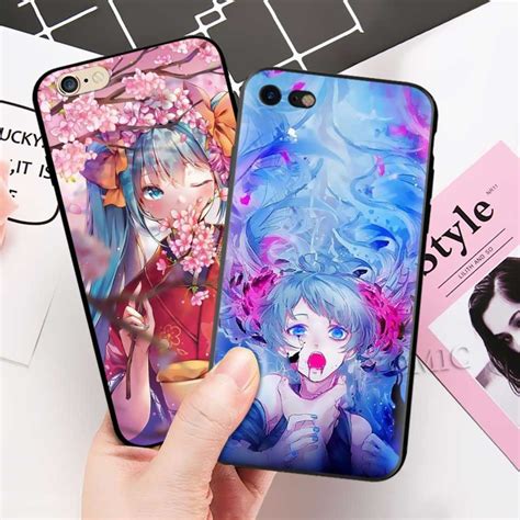 Anime Girl Hatsune Miku Black Soft Silicone Case For Apple Iphone 11