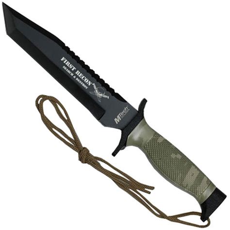 Mtech Usa 6 Inch Black Tanto Blade Fixed Knife Camouflageca