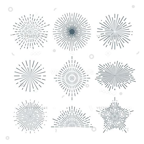 Line Burst Vector At Collection Of Line Burst Vector