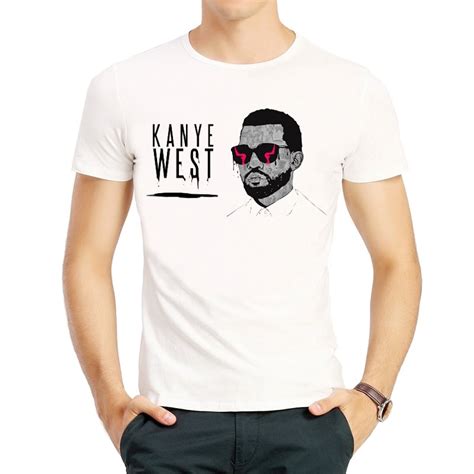 Buy Kanye West T Shirt Fashion Mens Short Sleeve White