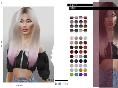 Sims 4 Hairs The Sims Resource Emily Hair By Leah Lillith