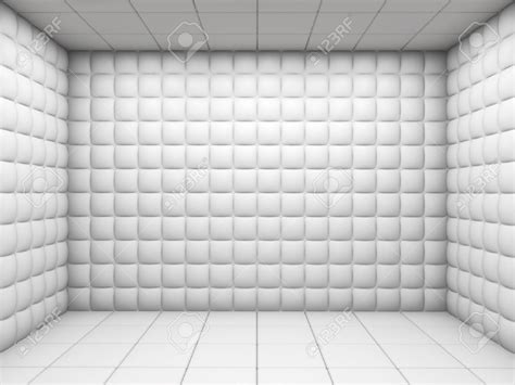 Stock Photo White Mental Hospital Padded Room Empty With Copy Space