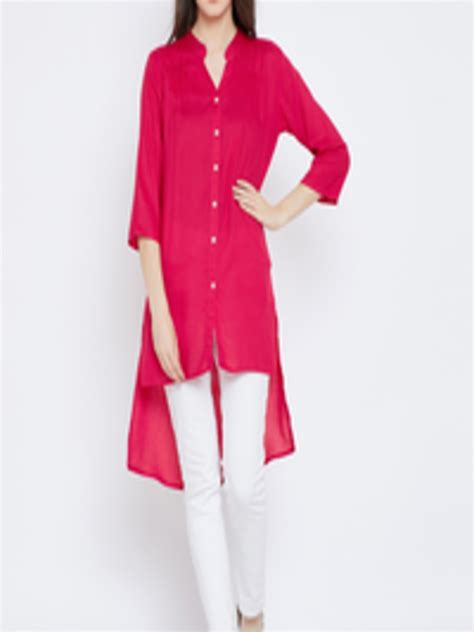 Buy Ruhaans Pink Solid Tunic Tunics For Women 7255493 Myntra