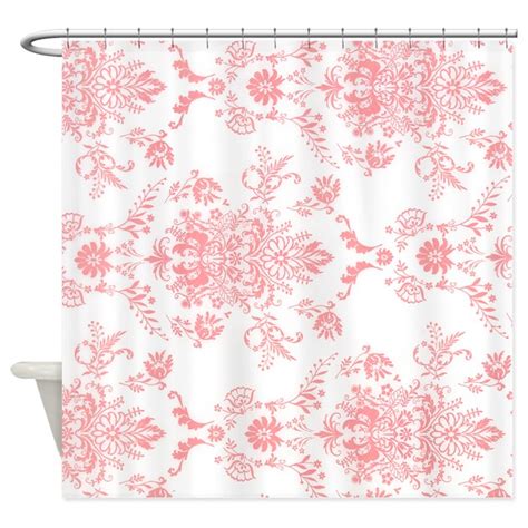 Pink Damask Shower Curtain By Theshowercurtain