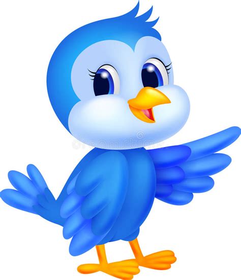Cute Blue Bird Cartoon Stock Vector Illustration Of Sweet 33235468