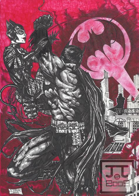 Catwoman Vs Batman Inks2008 By Barfast On Deviantart