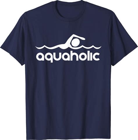 Design Gusto Aquaholic T Shirt For Swimmers Clothing
