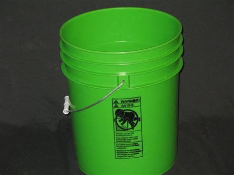 5 Gallon Lime Green Bucket In Picture 5 Gallon Buckets Available In
