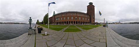 Stockholm City Hall Front Garden Sweden 360 Panorama 360cities