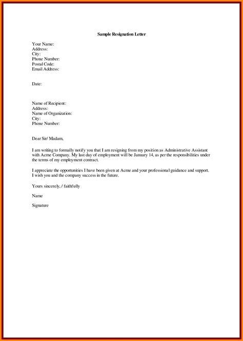 Leave You Job With Outstanding Resignation Letter Template