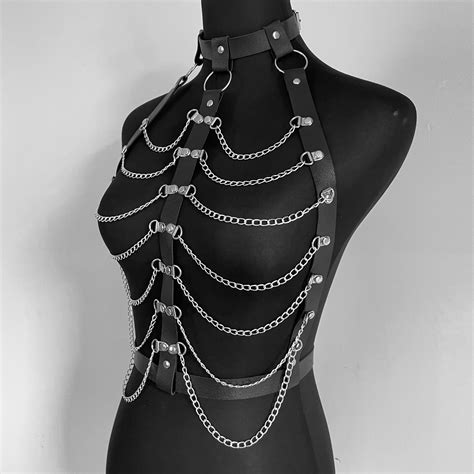 bdsm body bondage sexy lingerie manufacturer official shop gar harness chain leather gothic